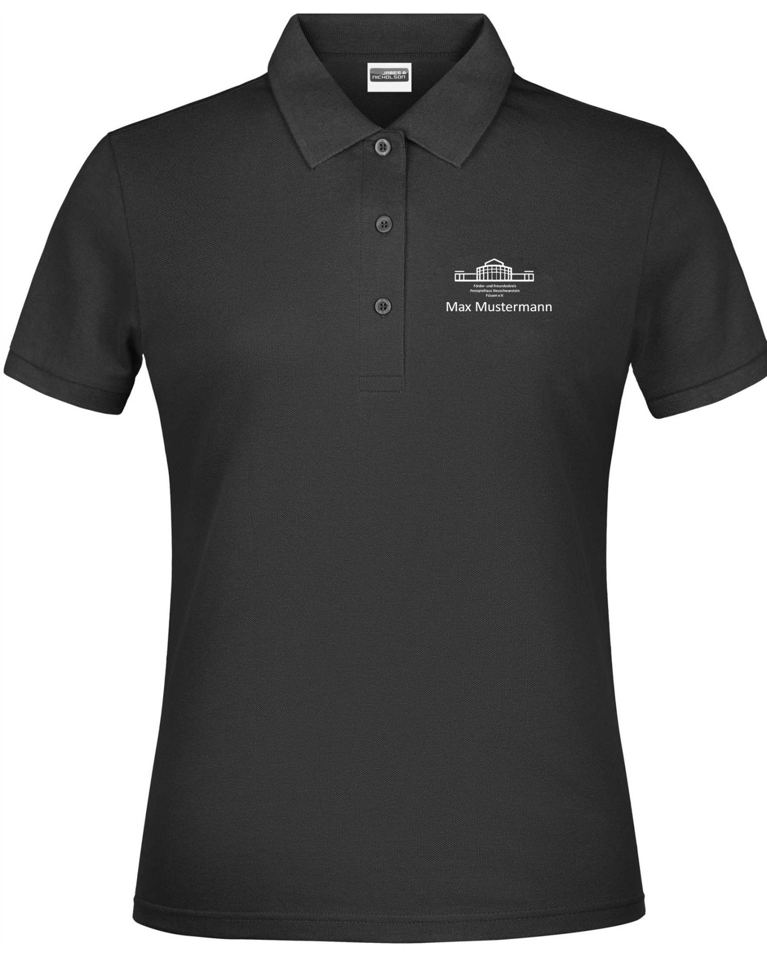 Druck: Weiß | Poloshirt für Damen | in verschiedene Farben
