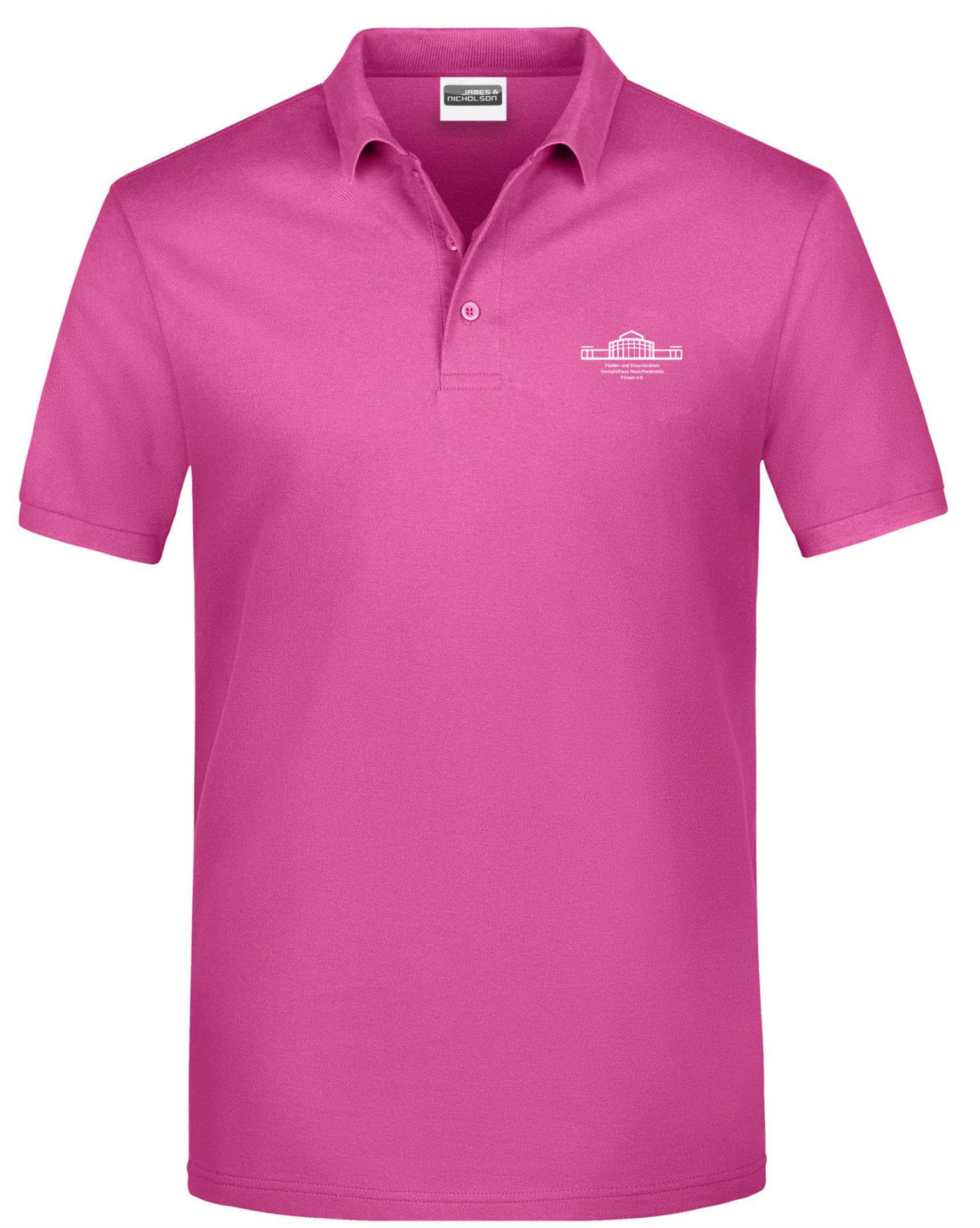 Druck: Weiß | Poloshirt für Herren | in verschiedene Farben