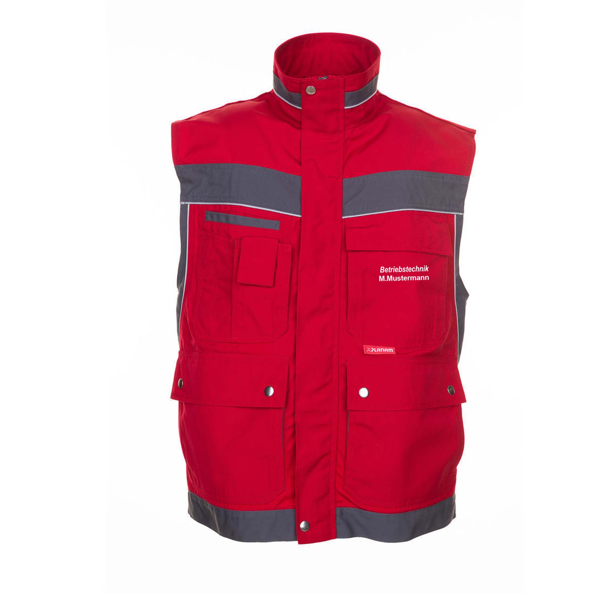 Plaline | Arbeitsweste | Betriebstechnik | rot