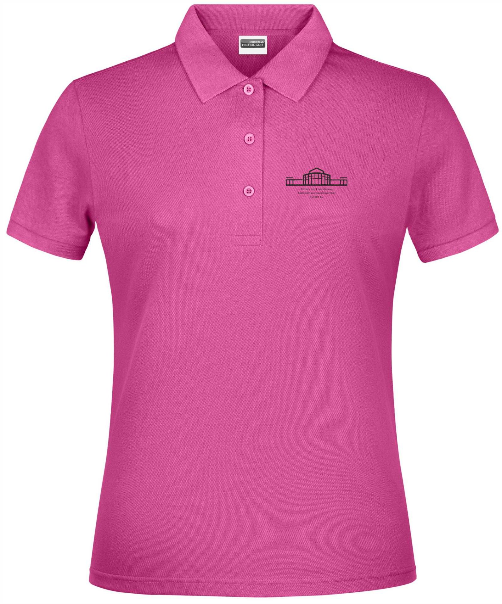 Druck: Schwarz | Poloshirt für Damen | in verschiedene Farben