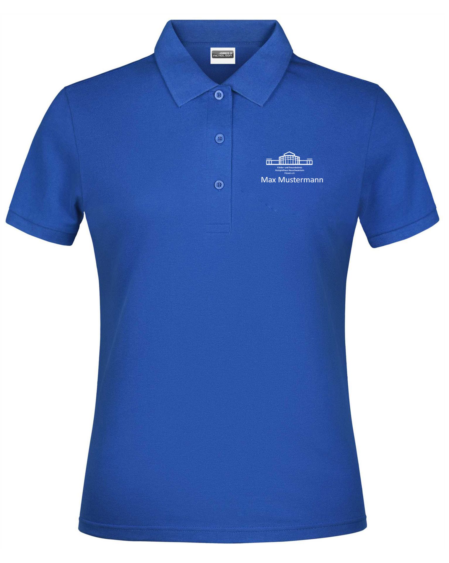 Druck: Weiß | Poloshirt für Damen | in verschiedene Farben